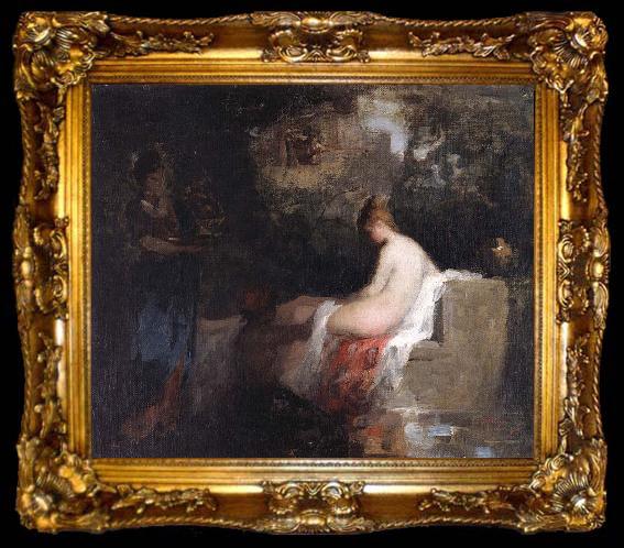 framed  Nicolae Grigorescu After the Bath, ta009-2